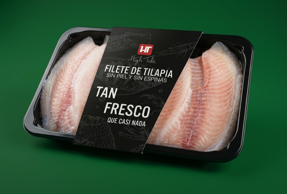 Filete de tilapia en empaque High Tide